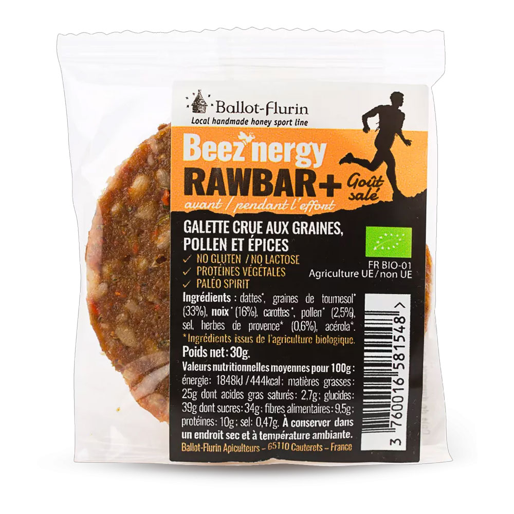 Ballot-Flurin Beez'nergy Rawbar Salted Galette with Seeds, Pollen and Spices 30g