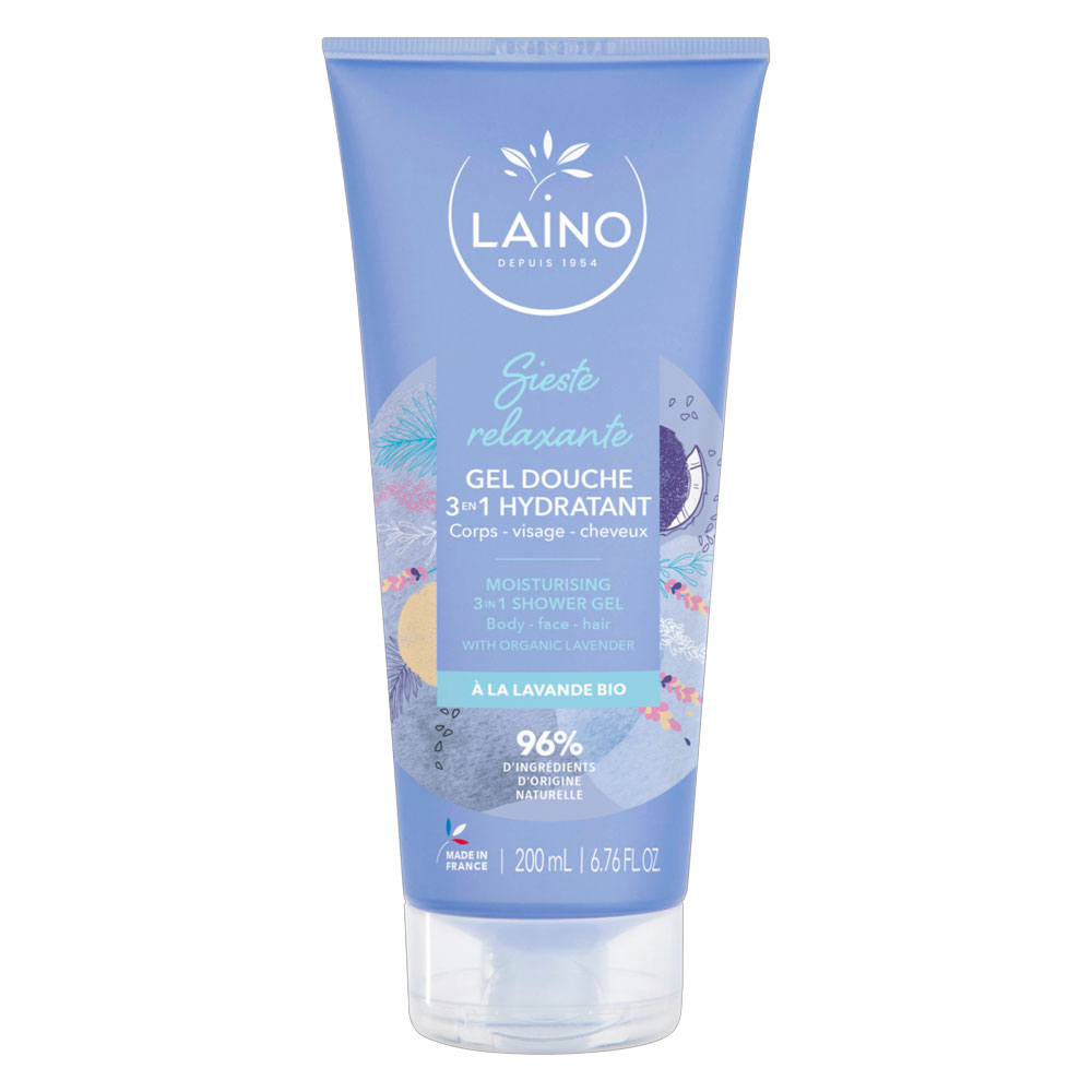 Laino Sieste Relaxante Gel Douche 3en1 Hydratant à la Lavande BIO 200ml