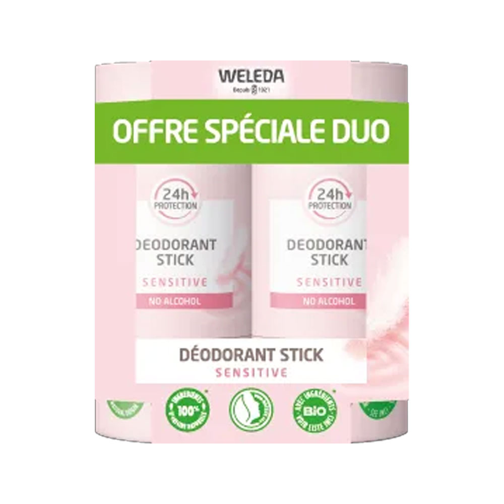 Weleda Deodorants Stick 24h Sensitive 2x50g