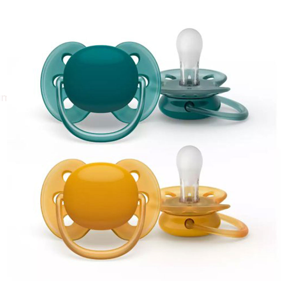 Avent Ultra-soft Orthodontic soothers 6 to 18 Months Very Sensitive Skin x2