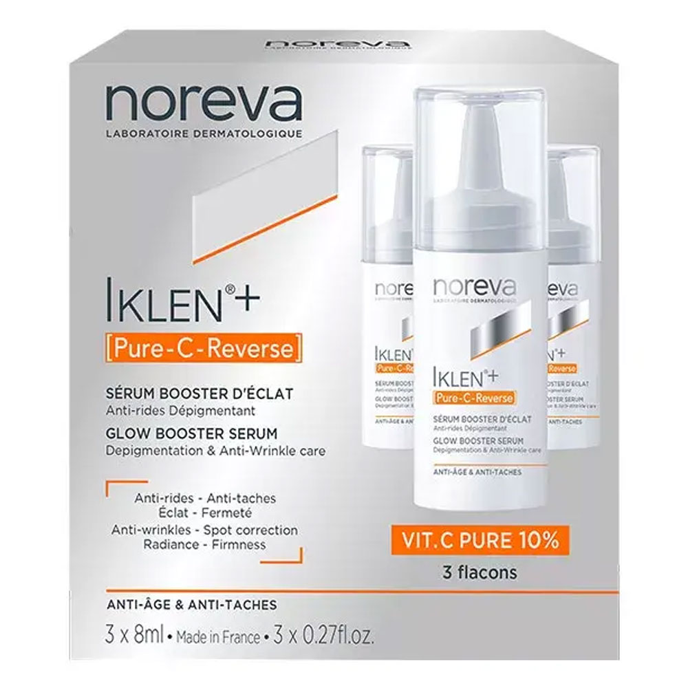 Noreva Iklen+ Pure C Reverse Serum booster Anti-Age et Anti-Tâches 3 Flacons x8ml