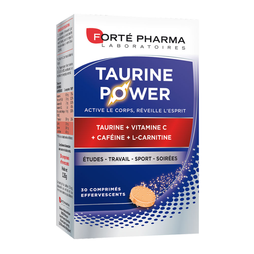 Forté Pharma Taurine Power enriched with caffeine and L-carnitine 30 effervescent tablets