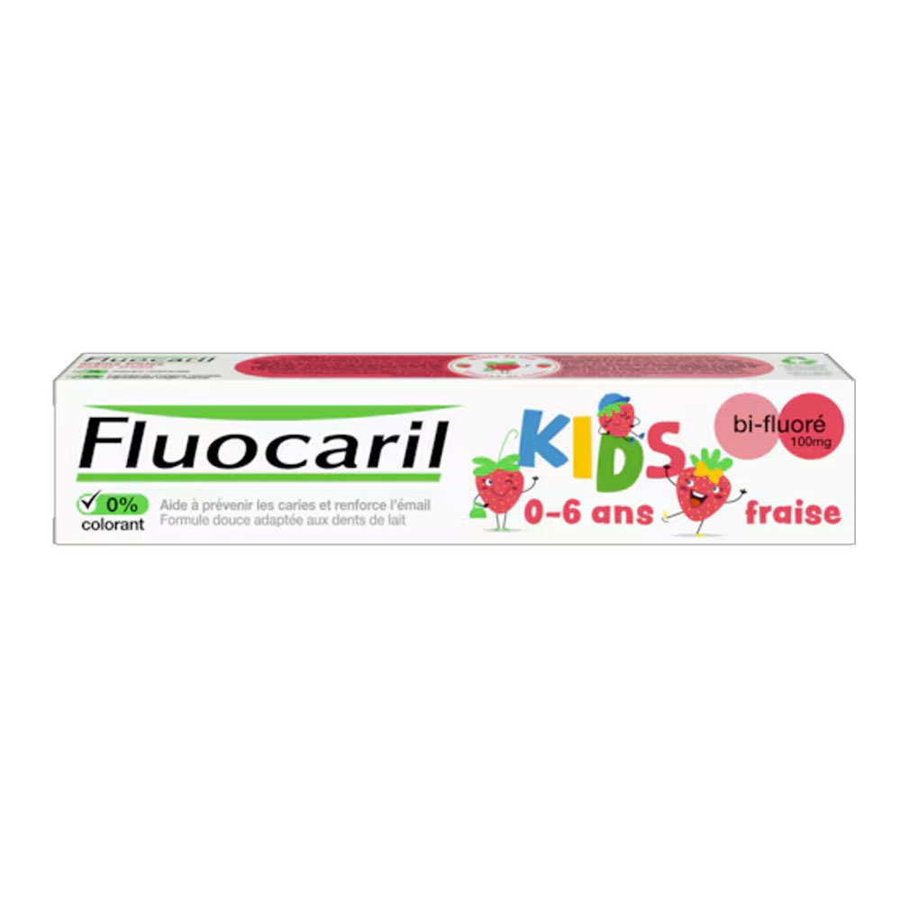 Fluocaril Dentifrice Kids Bi-Fluoré Fraise 0 - 6 ans 75ml