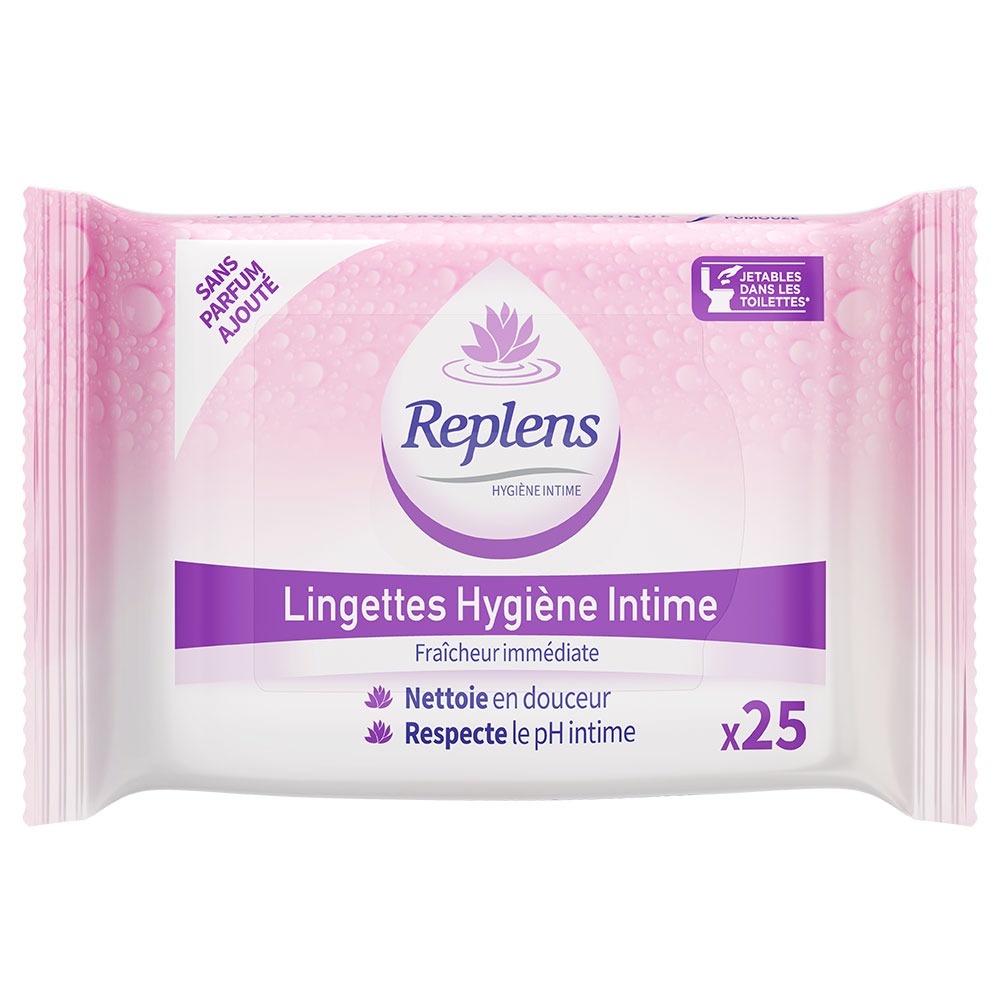 Replens Intimate hygiene Wipes x25