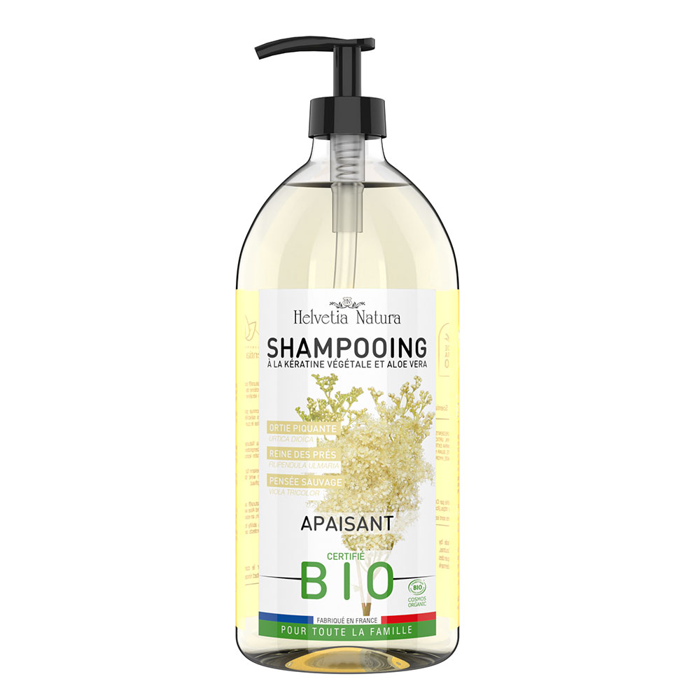 Helvetia Natura Bioes Soothing Shampoo With plant-based Keratin and Aloe Vera 1L