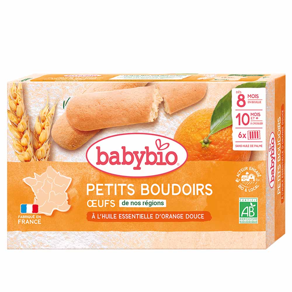 Babybio Organic Boudoirs 6 Sachets / 4 120g