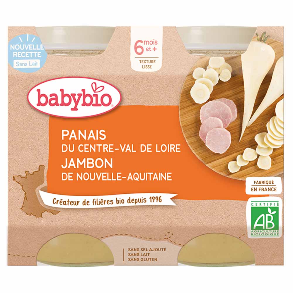 Babybio Parsnip & Ham from 6 months+ 2x200g
