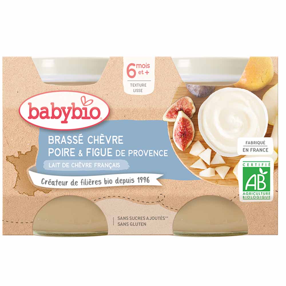 Babybio Dairy deserts Organic French goat's milk jars 6 months and Plus 2x130g