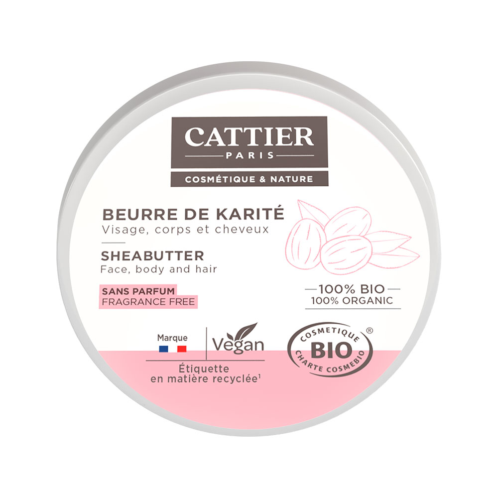 Cattier Organic Shea Butter 100 % Natural Face Body And Hair 100g