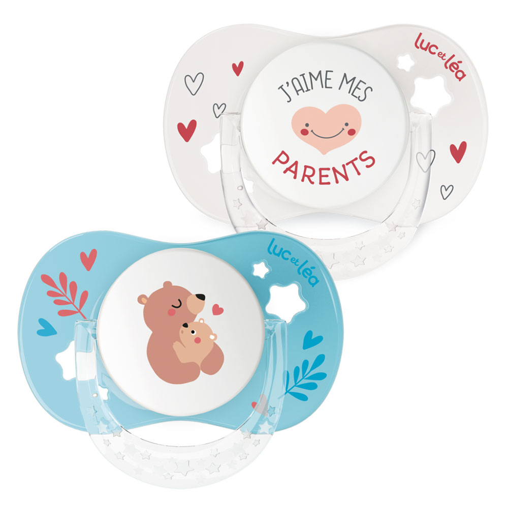 Luc Et Lea Essentiel Symmetrical Silicone Pacifier 0 to 6 months x2