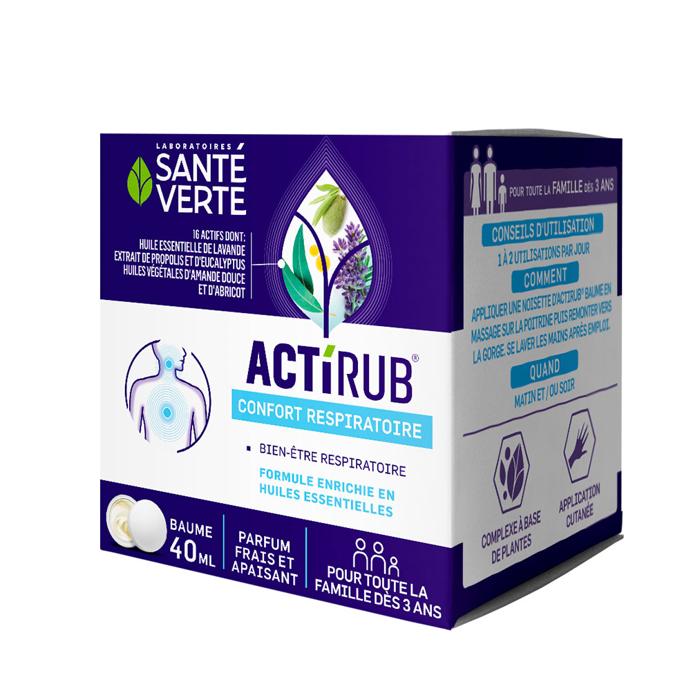 Sante Verte ActiRub Children's chest balm suitable for ages 3 and up 40 ml