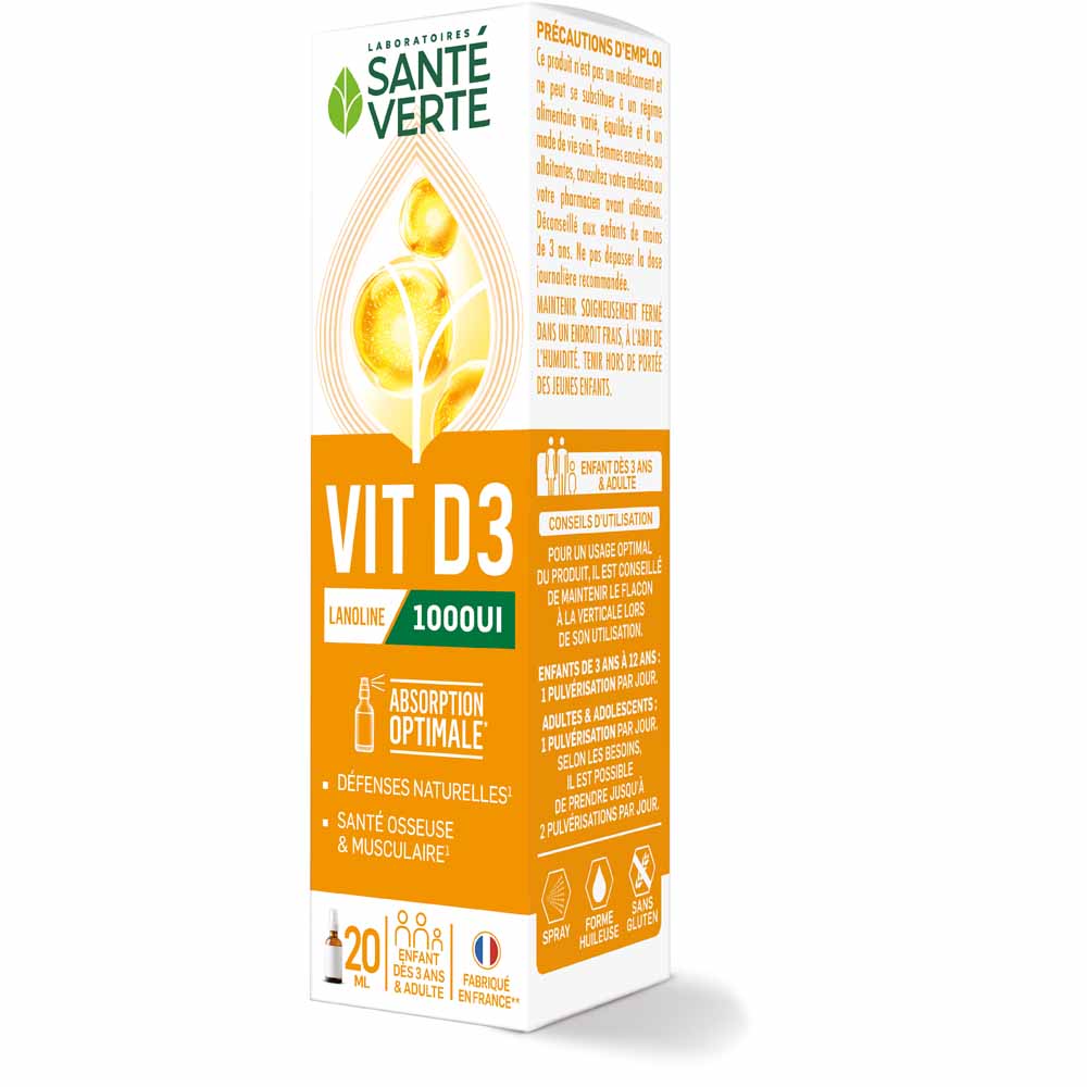 Sante Verte Vitamin D3 1000 UI natural defences 20 ml