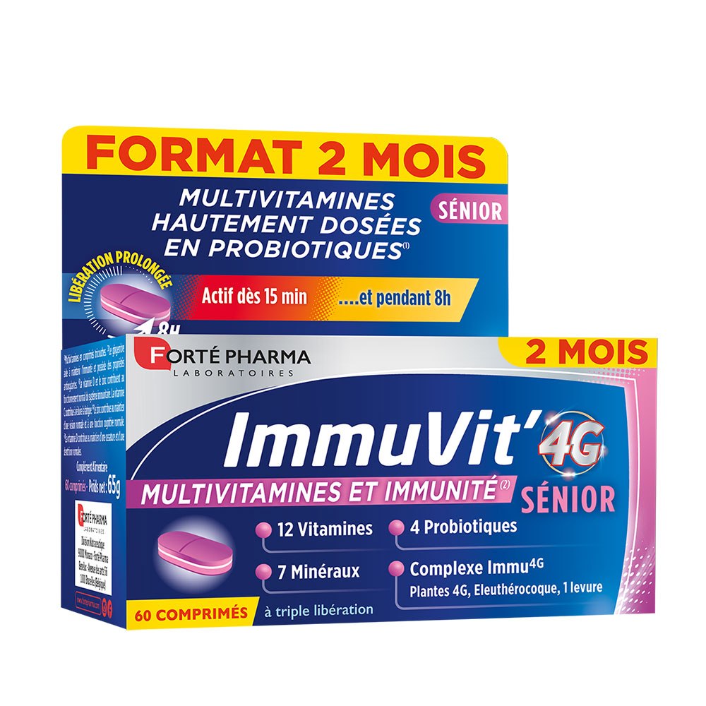 Forté Pharma ImmuVit'4G Senior Vitamins Minerals à croquer 60 tablets