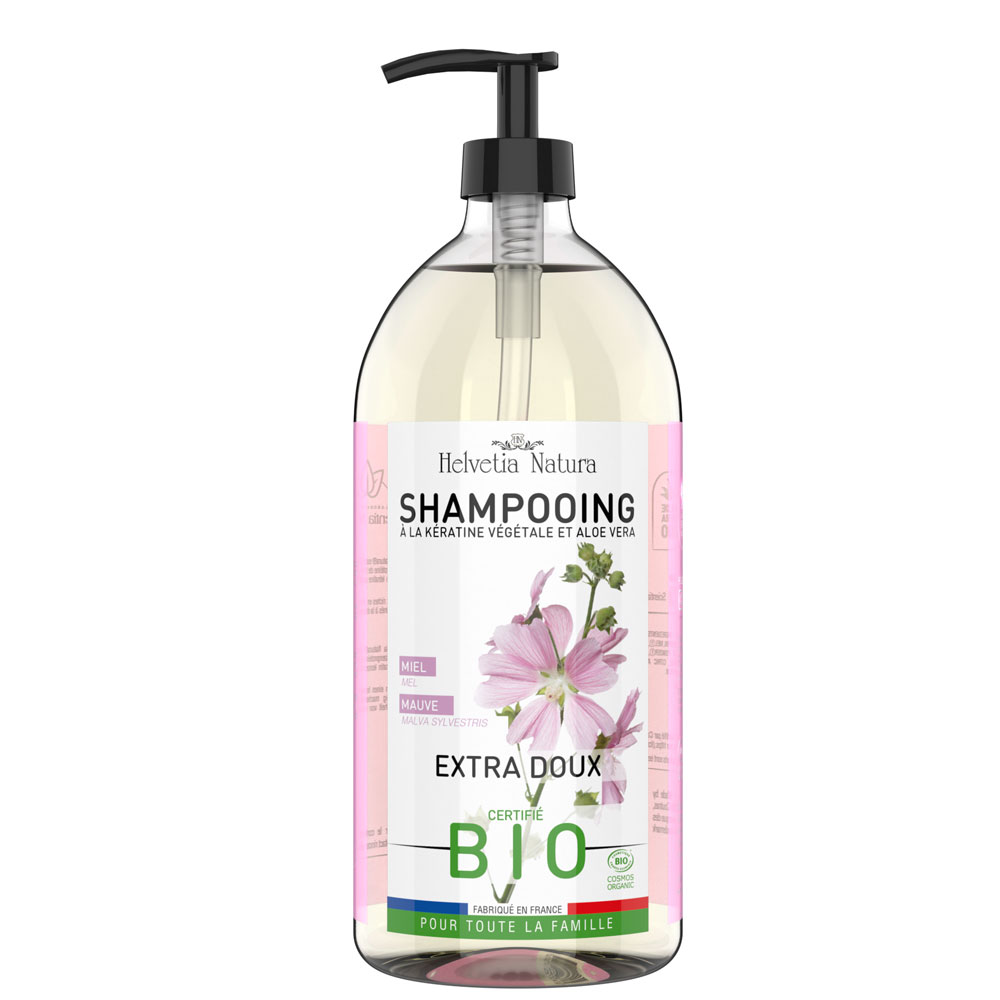 Helvetia Natura Organic Extra Soft Shampoo With plant-based Keratin and Aloe Vera 1L