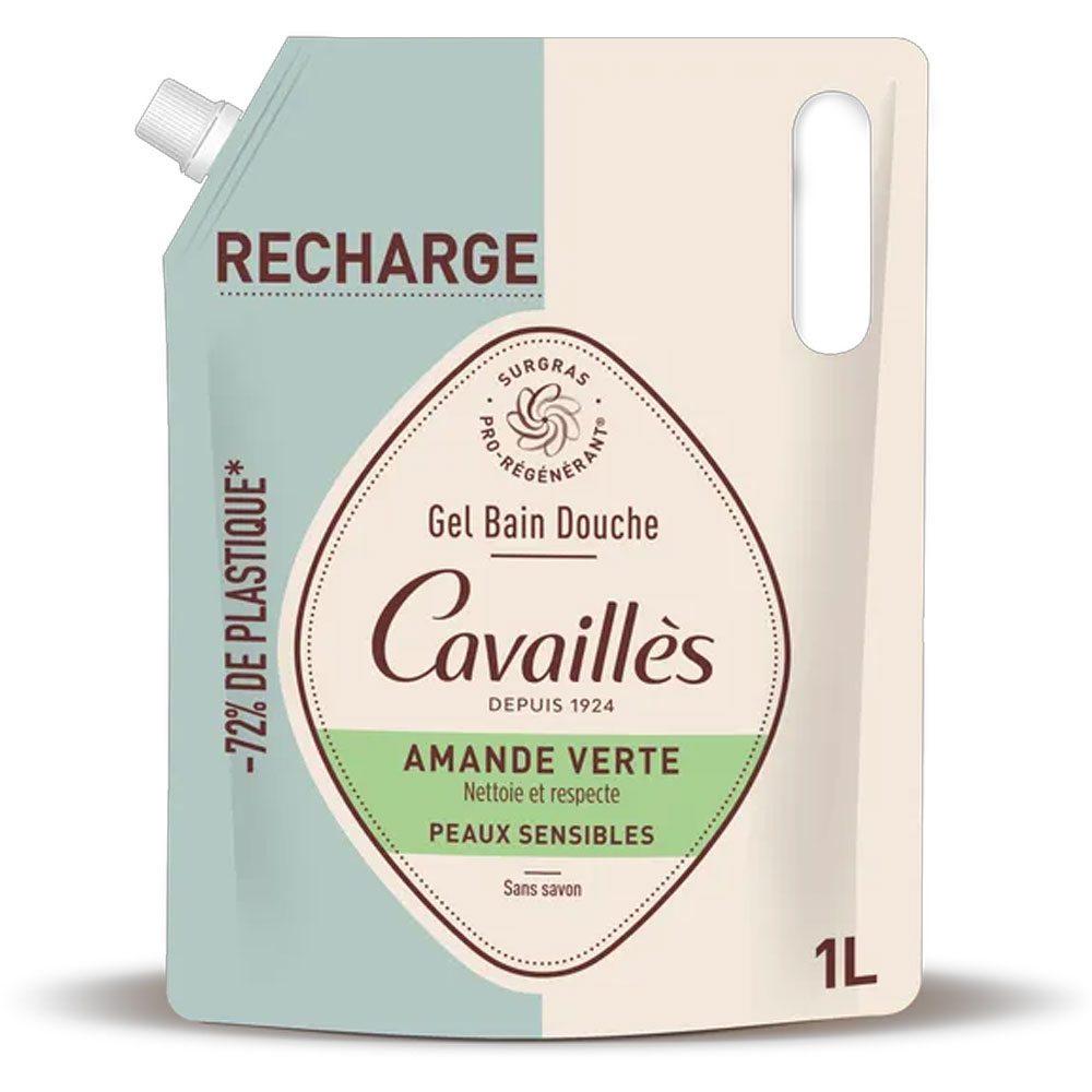 Cavaillès Refill Green Almond Bath &amp; Shower Gel 1L