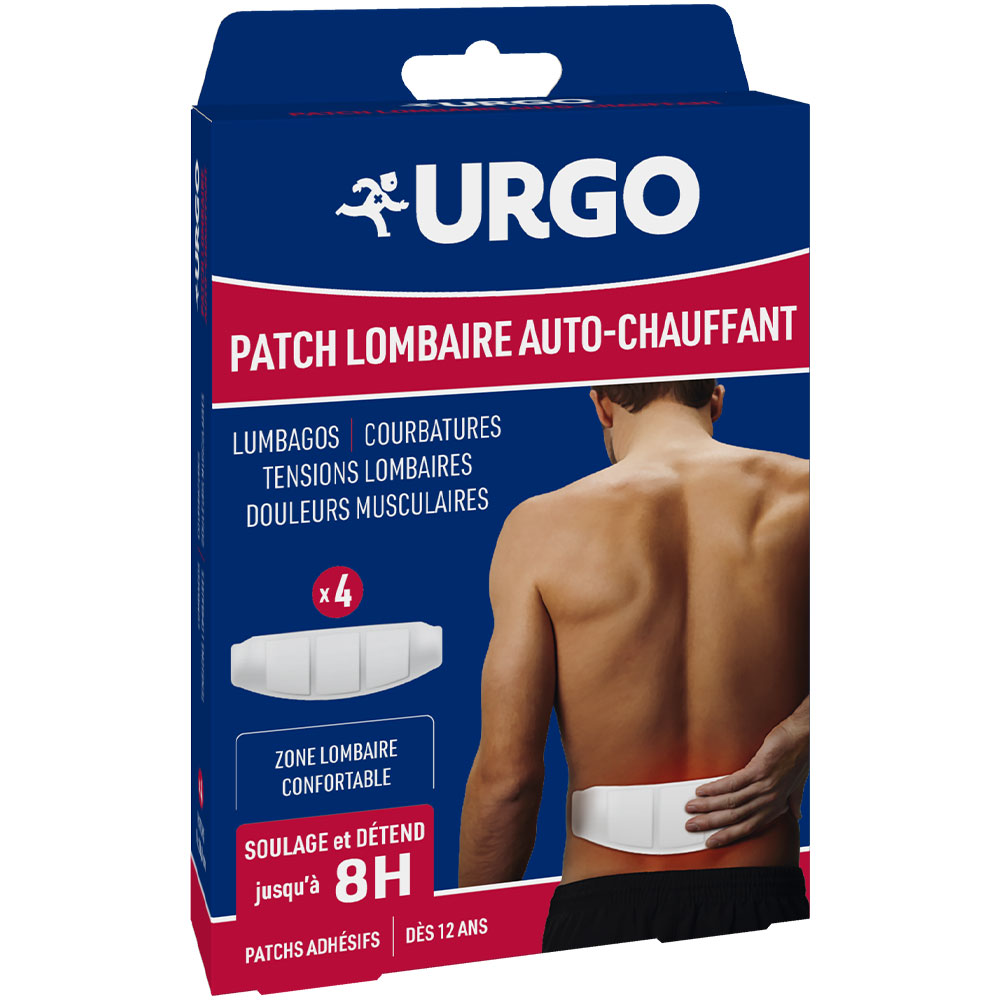Urgo Self-Heating Lumbar Patch 8h x4
