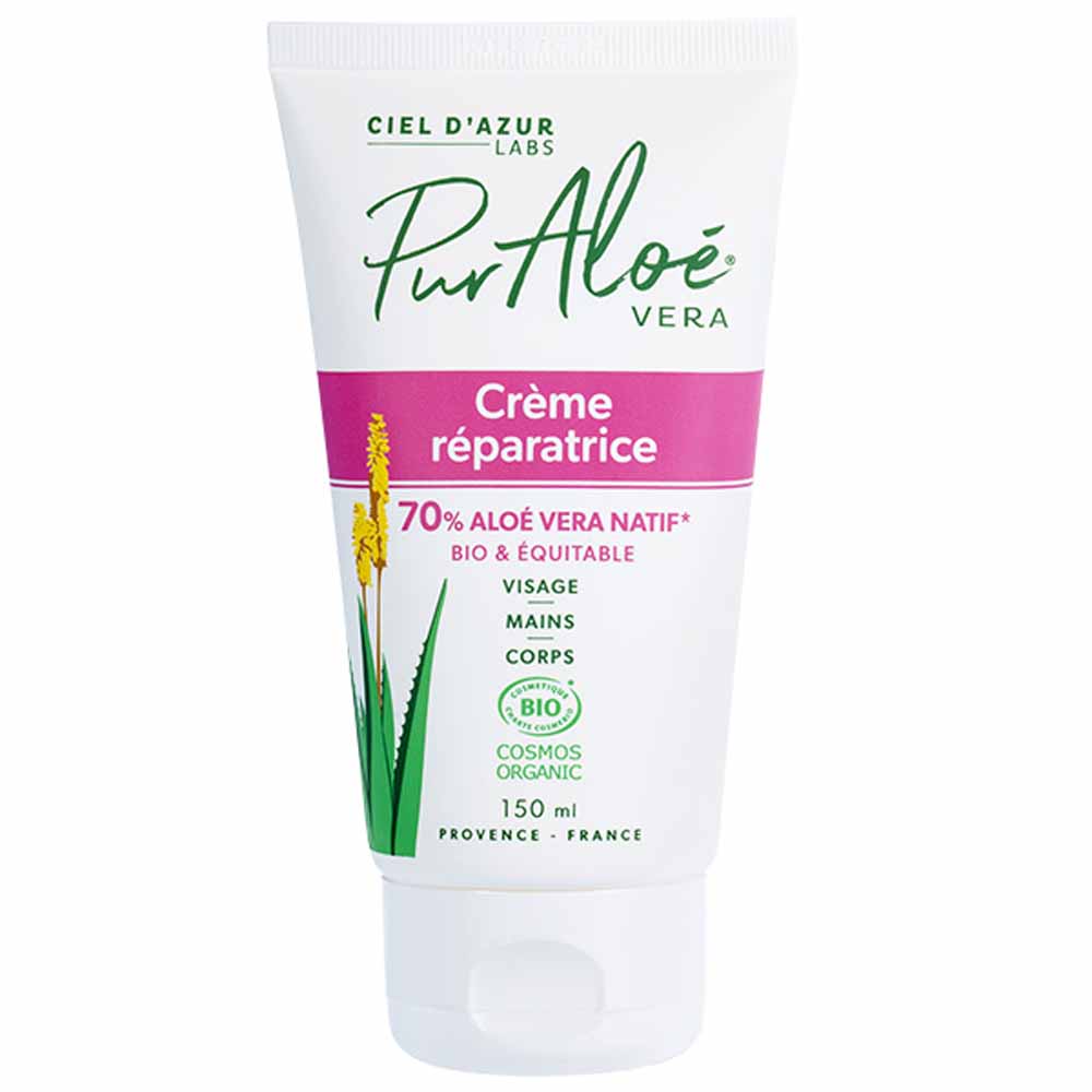 Pur Aloé Crème Reparatrice Aloe Vera Visage Mains Et Corps Bio 75ml