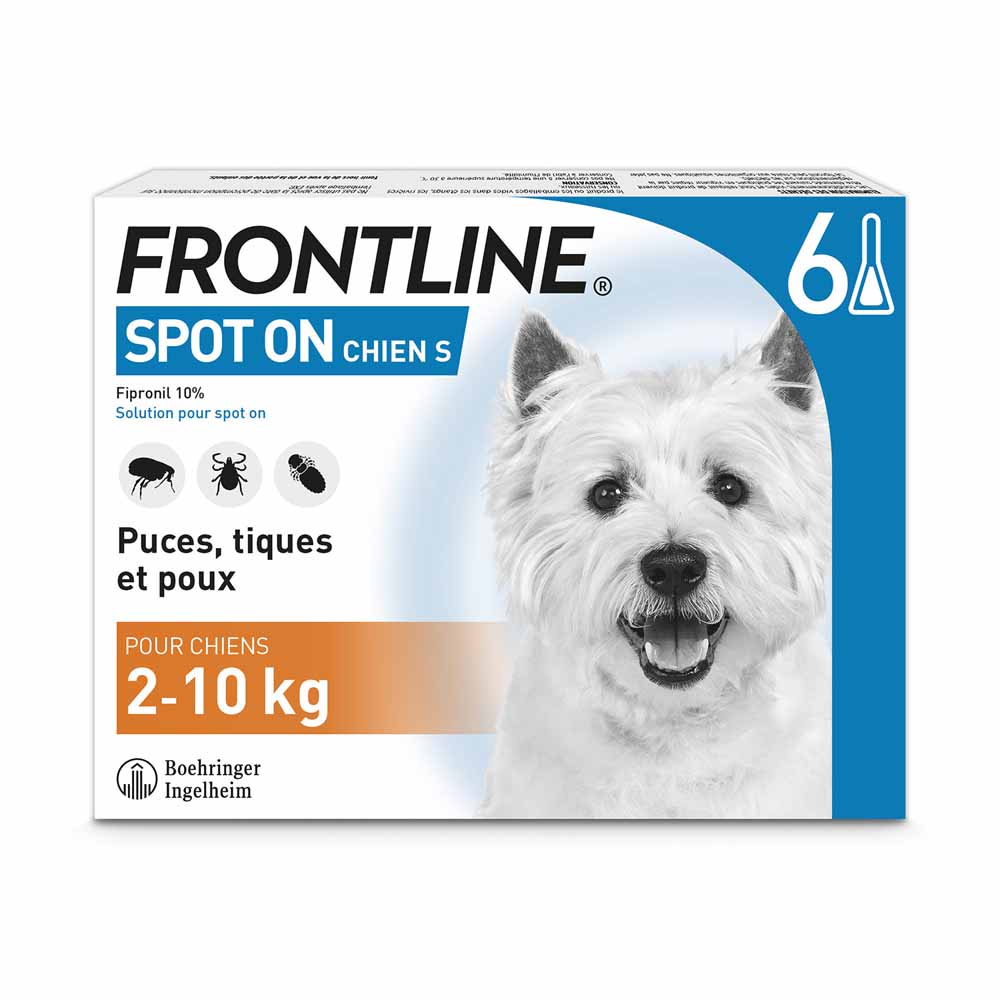 Frontline Spot-on Dog 2-10kg 6 Pipettes x 0,67ml