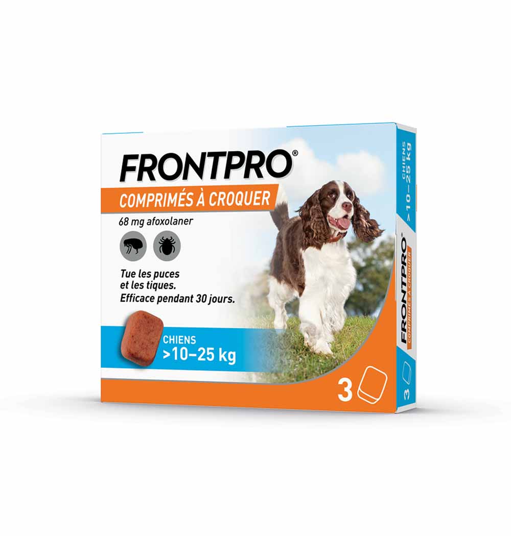 Frontline Frontpro Antiparasitic for large dogs 10-25 kg Fleas and ticks x3 tablets