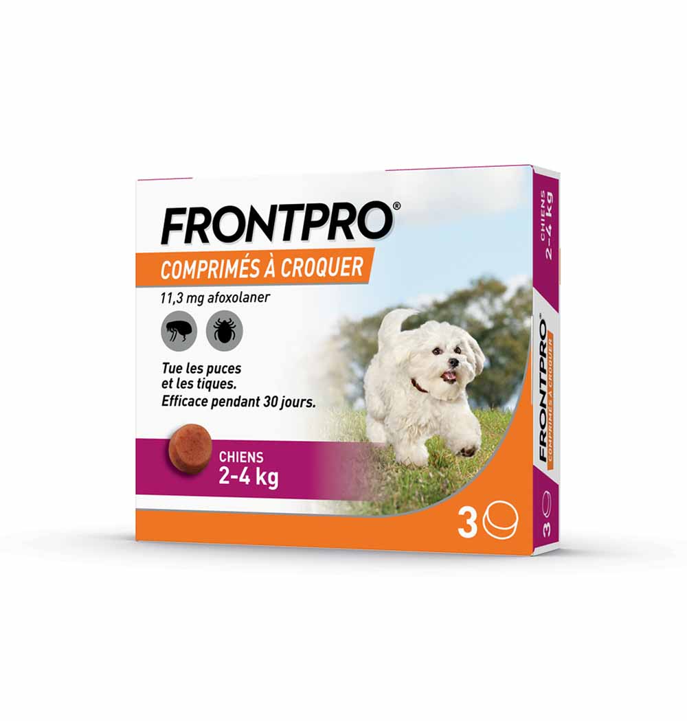 Frontline Frontpro Frontpro antiparasitic small dog 2-4kg Fleas and ticks x3 tablets