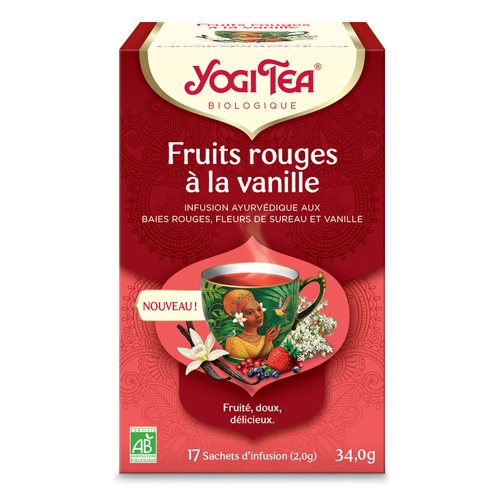 Yogi Tea Red Fruit with Vanilla Fruité, doux, délicieux 17 bags