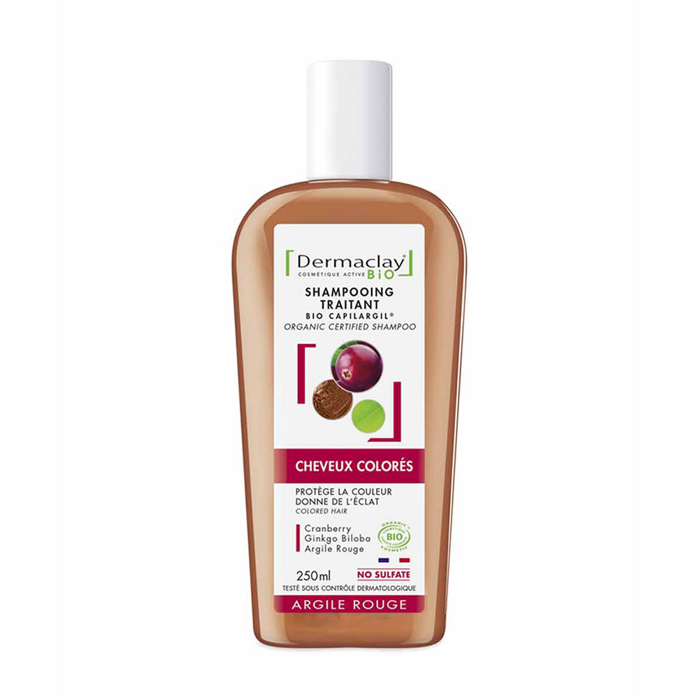 Dermaclay Bio Capilargil Shampoo For Coloured Bleached Hair With White Clay Cheveux Colores 250ml