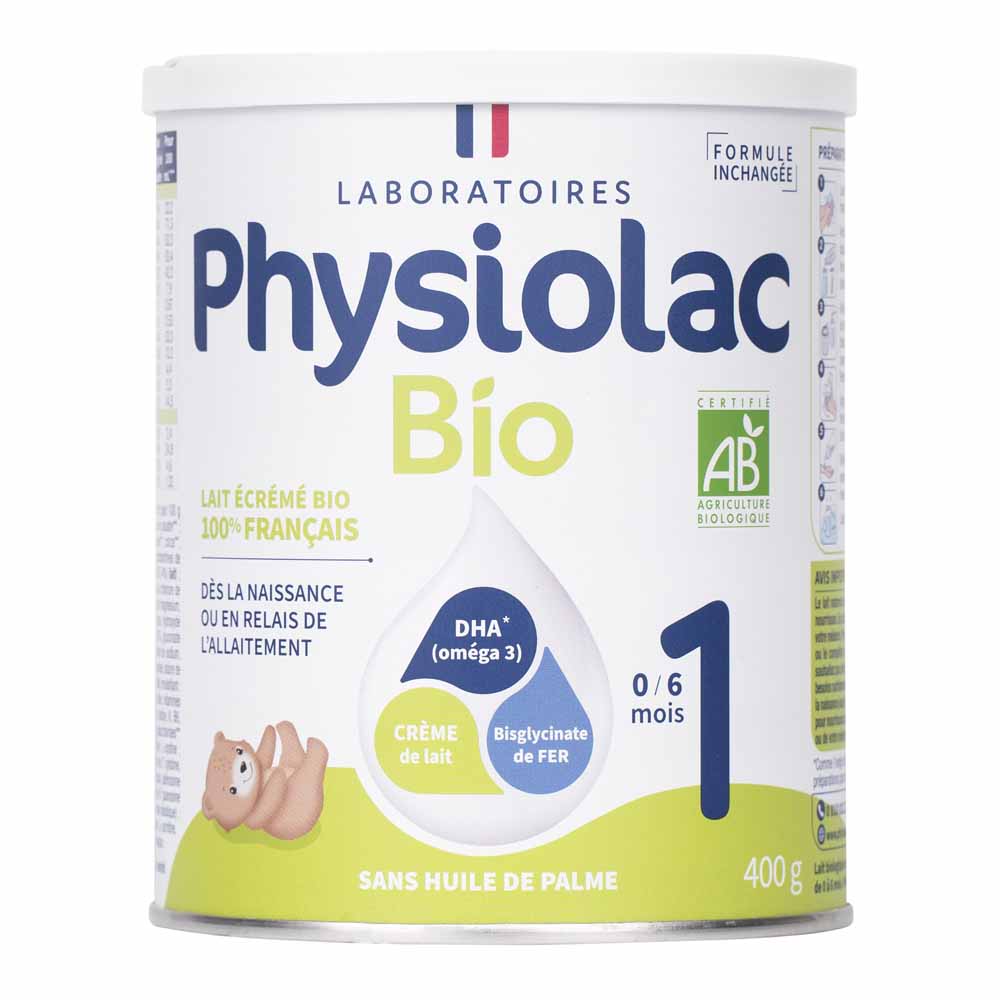 Physiolac Bio Milk Dès La Naissance 0 à 6 mois 400g