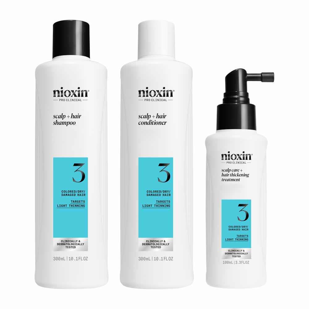 Nioxin System 3 Kit for Dyed/Dry/Damaged Hair and Moderate Loss 700ml