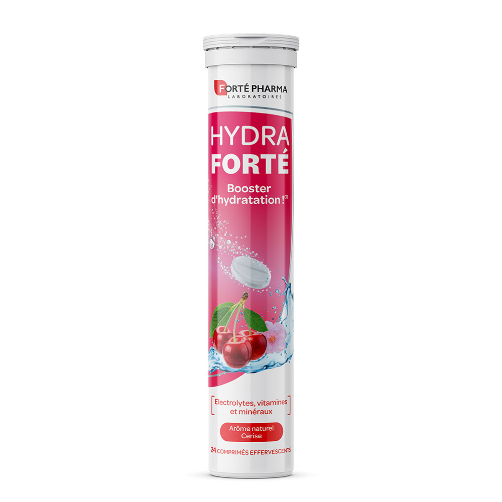 Forté Pharma Hydra Forté Hydration booster natural cherry flavour 24 effervescent tablets