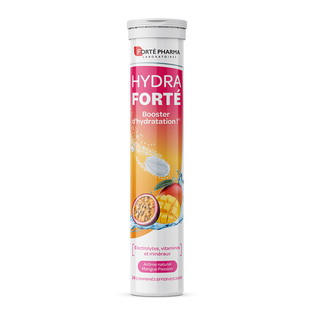 Forté Pharma Hydra Forté Hydration Booster Mango Passion Natural Flavouring 24 effervescent tablets