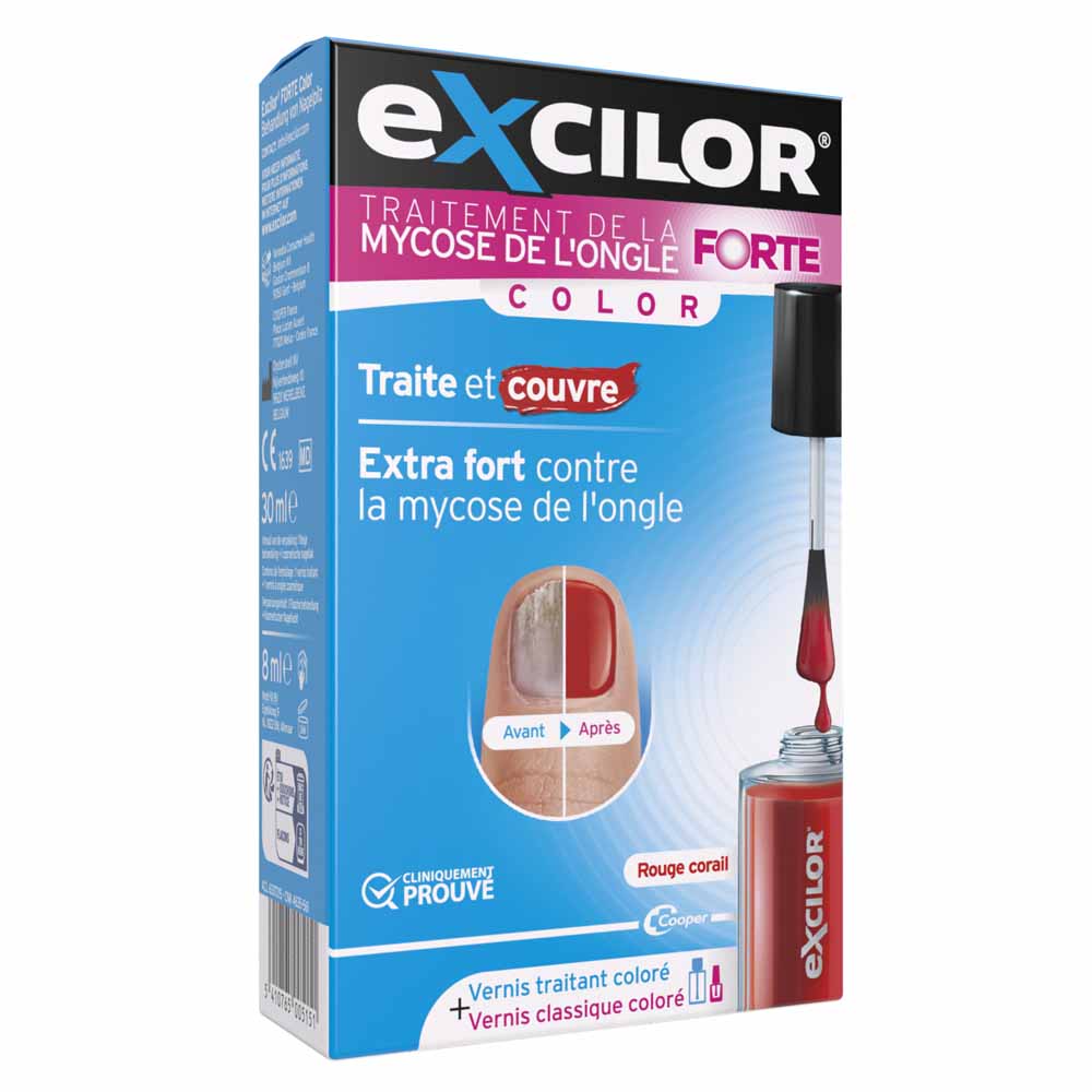 Excilor Treatment of nail fungus Forte Color Rouge Corail 30ml