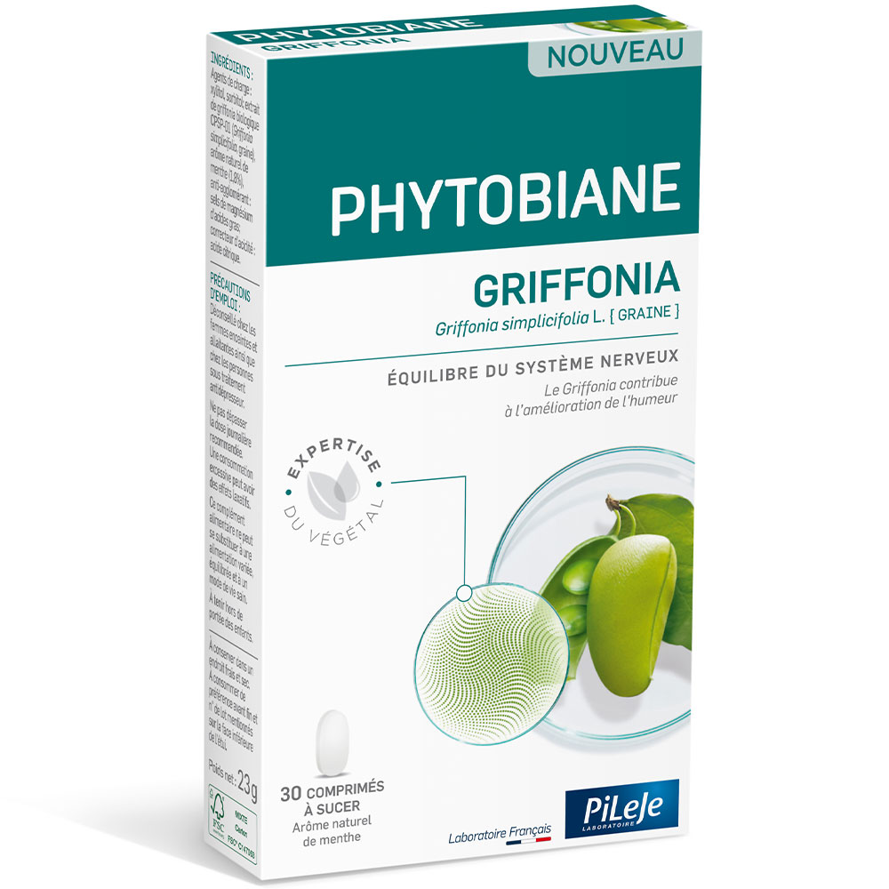 Pileje Phytobiane Griffonia Nervous System Balance 30 Sucking Tablets