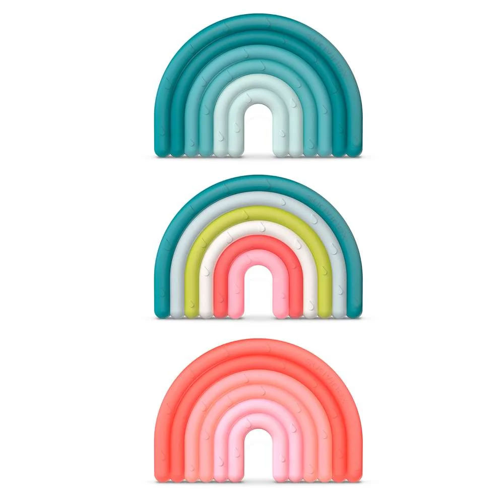 Suavinex Silicon teething ring Stage 1 rainbow design 1 x 1
