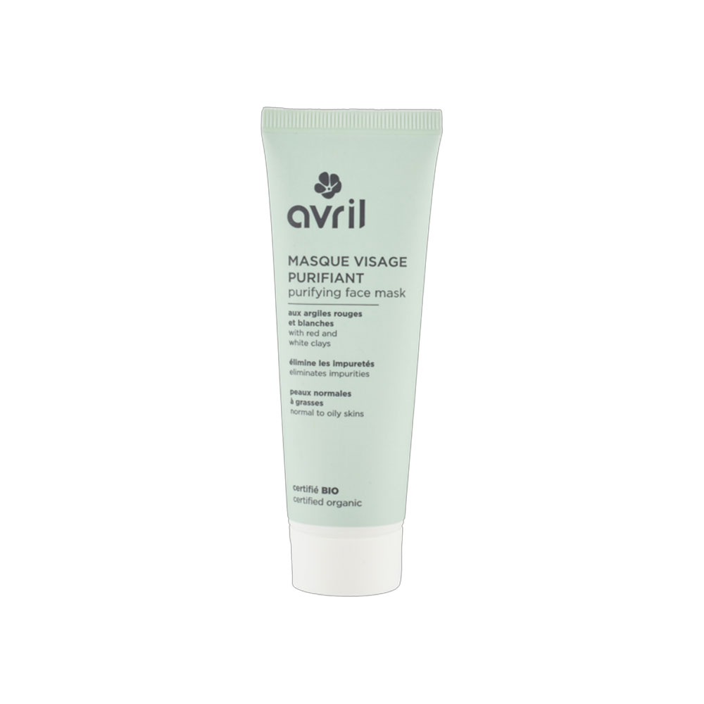 Avril Purifying mask with organic red and white clays Normal to combination skin 50ml