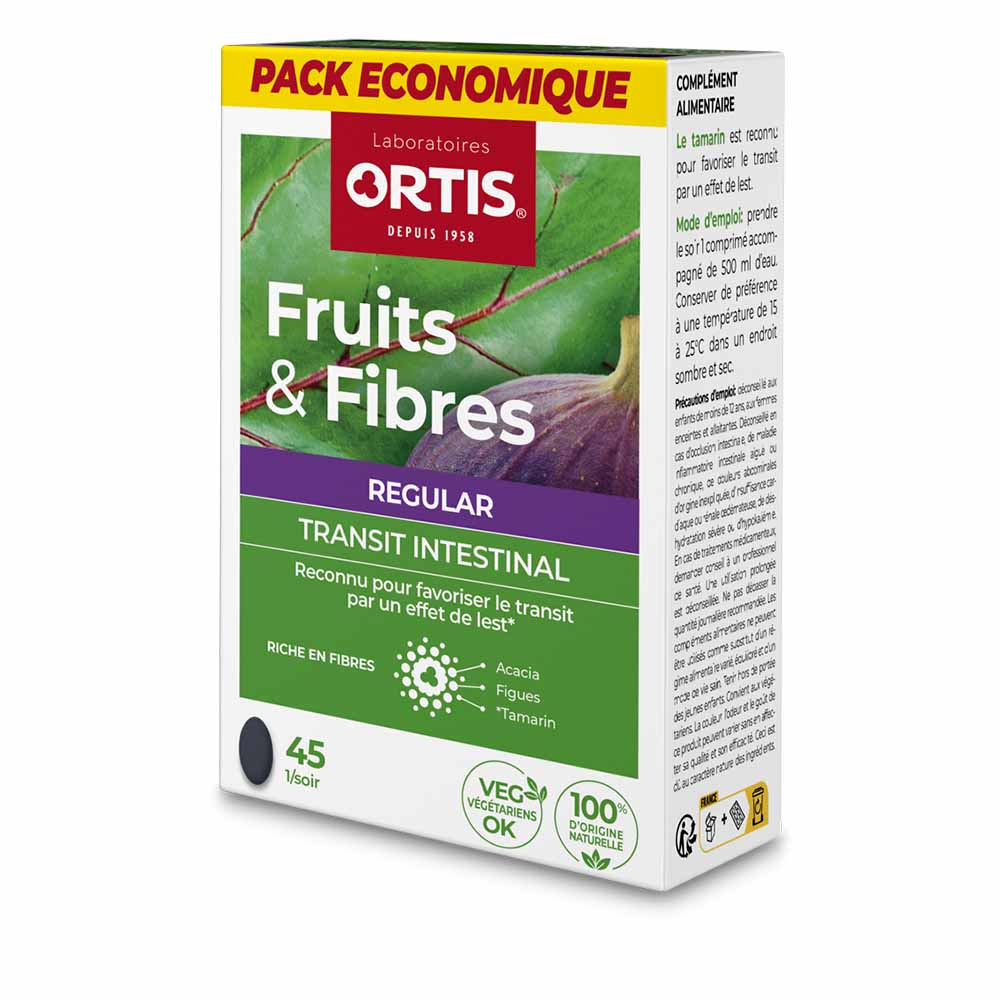Ortis Fruits and Fibres for Regular Intestinal Transit 45 tablets