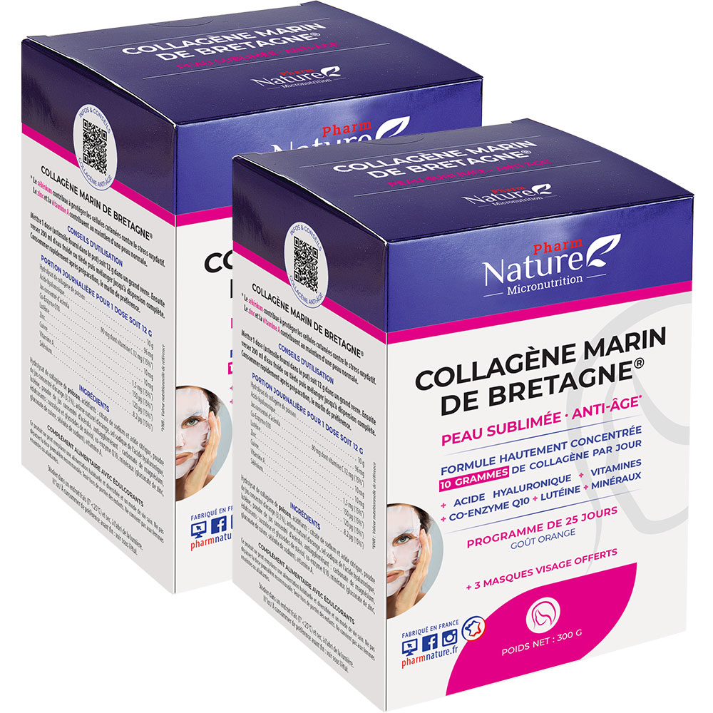 Kersiens Marine Collagen from Brittany Sublimated Skin, Anti-Ageing 2x300g
