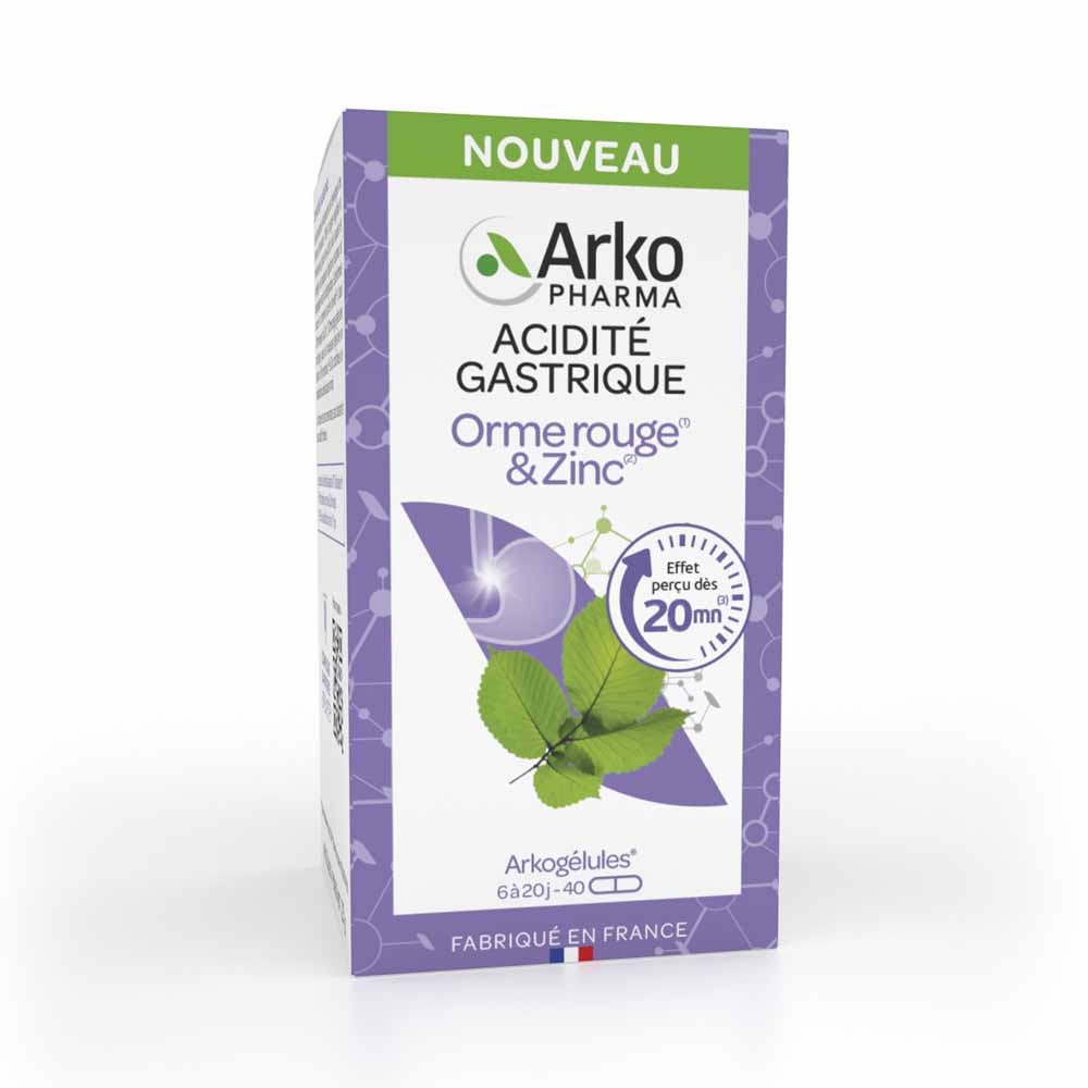 Arkopharma Arkocapsules Stomach acidity Slippery elm &amp; Zinc 40 capsules