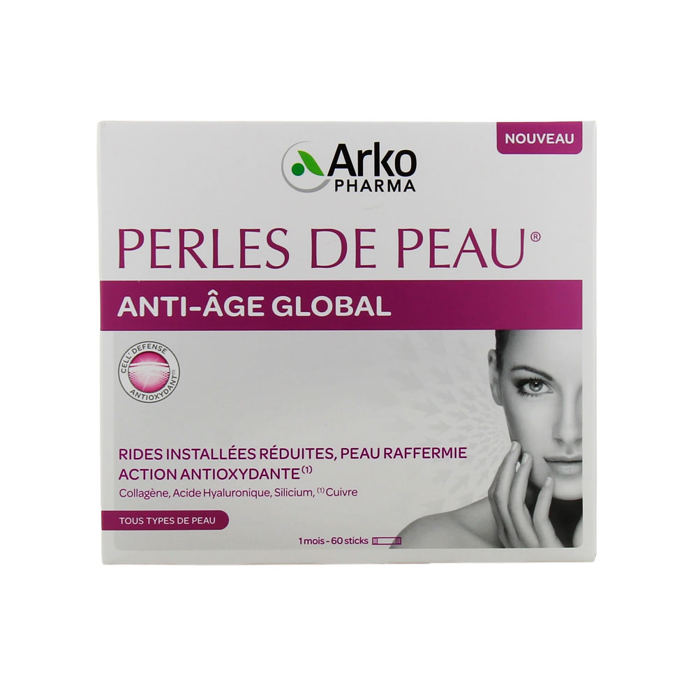 Arkopharma Perles De Peau Global anti-ageing 60 sticks