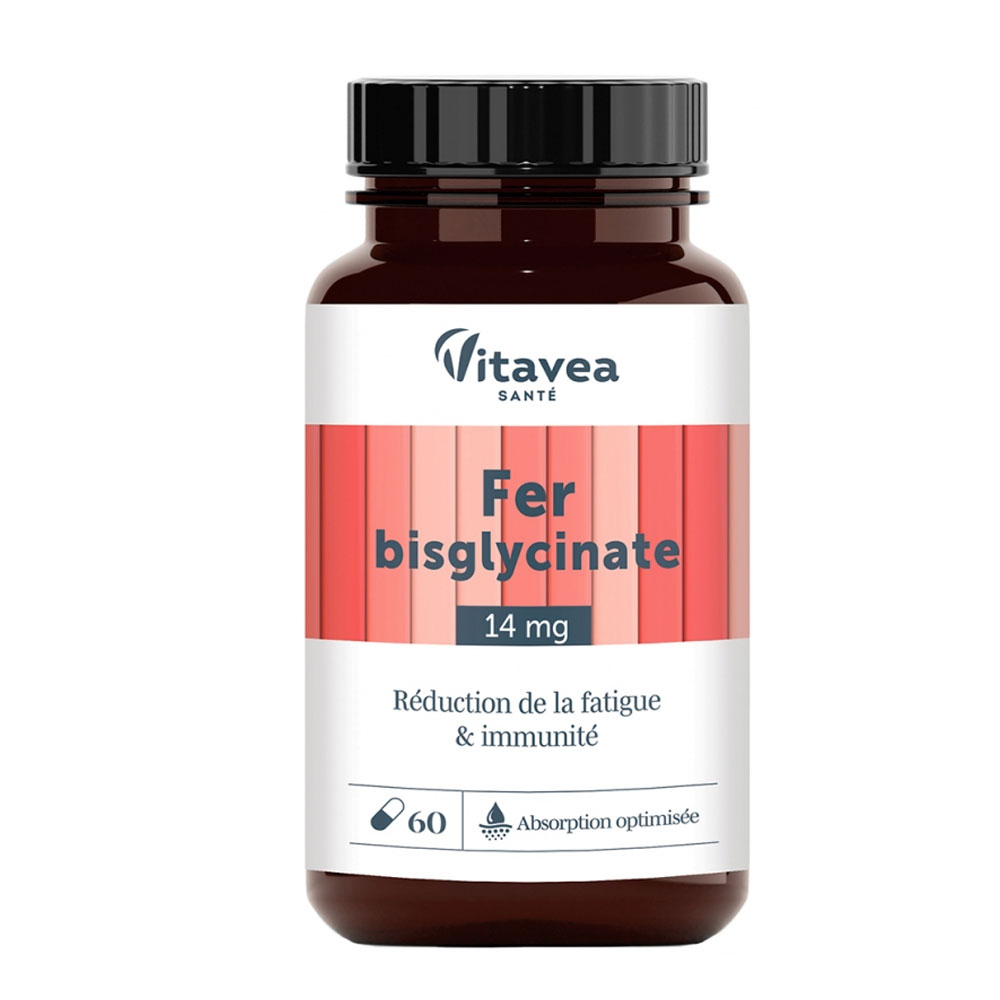 Vitavea Santé Nutri'sentiels Iron bisglycinate 14mg Fatigue &amp; Immunity 60 capsules