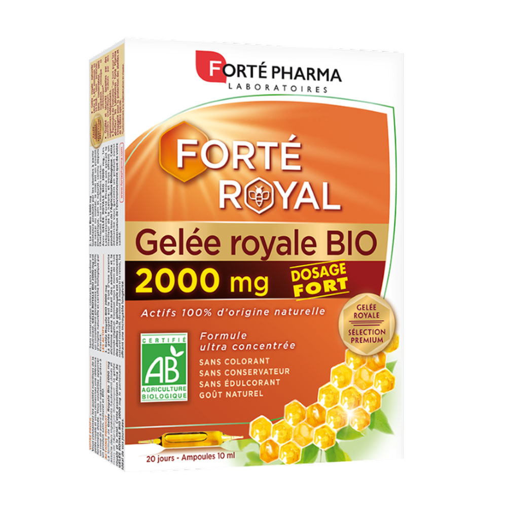 Forté Pharma Forté Royal Organic Royal Jelly 20 Phials Boost 20 Ampoules