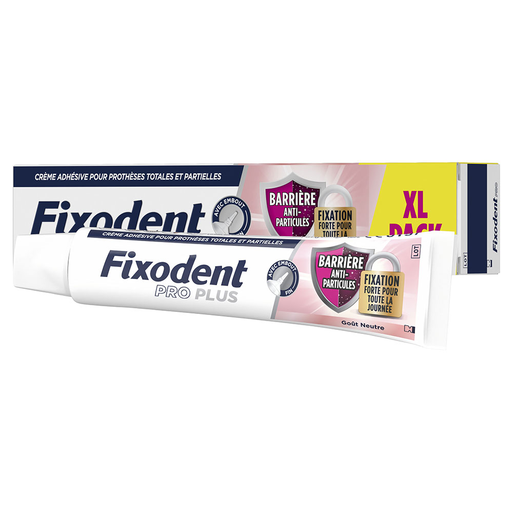 Fixodent Pro plus Adhesive cream for full and partial dentures anti-particle barrier 57 g