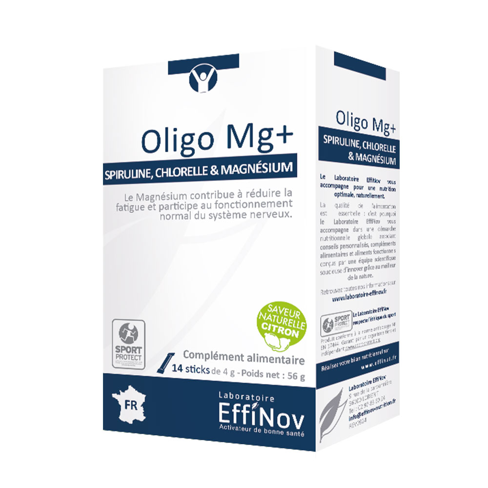 Effinov Nutrition Oligo Mg+ (Mg+) Oligo-elements and Magnesium 14 sticks