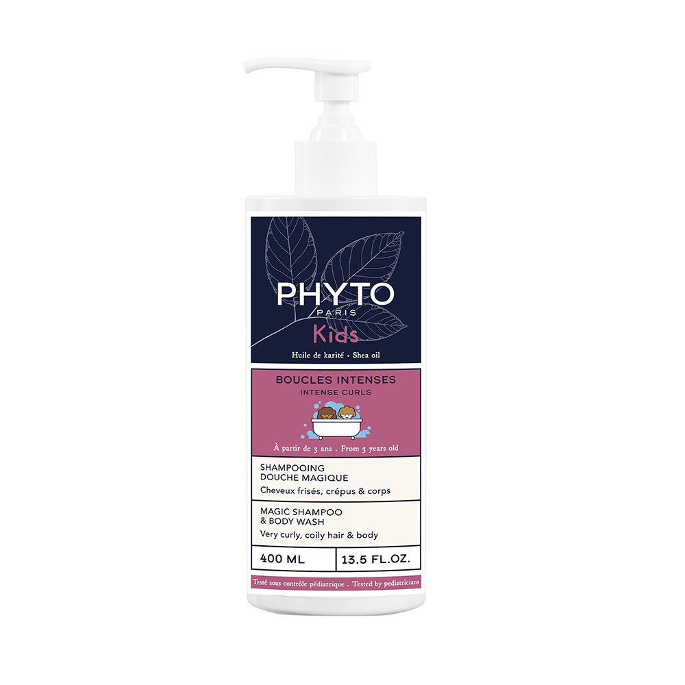Phyto Paris Intense Curls Kids Magic Shower Shampoo Frizzy Hair &amp; Body 400ml