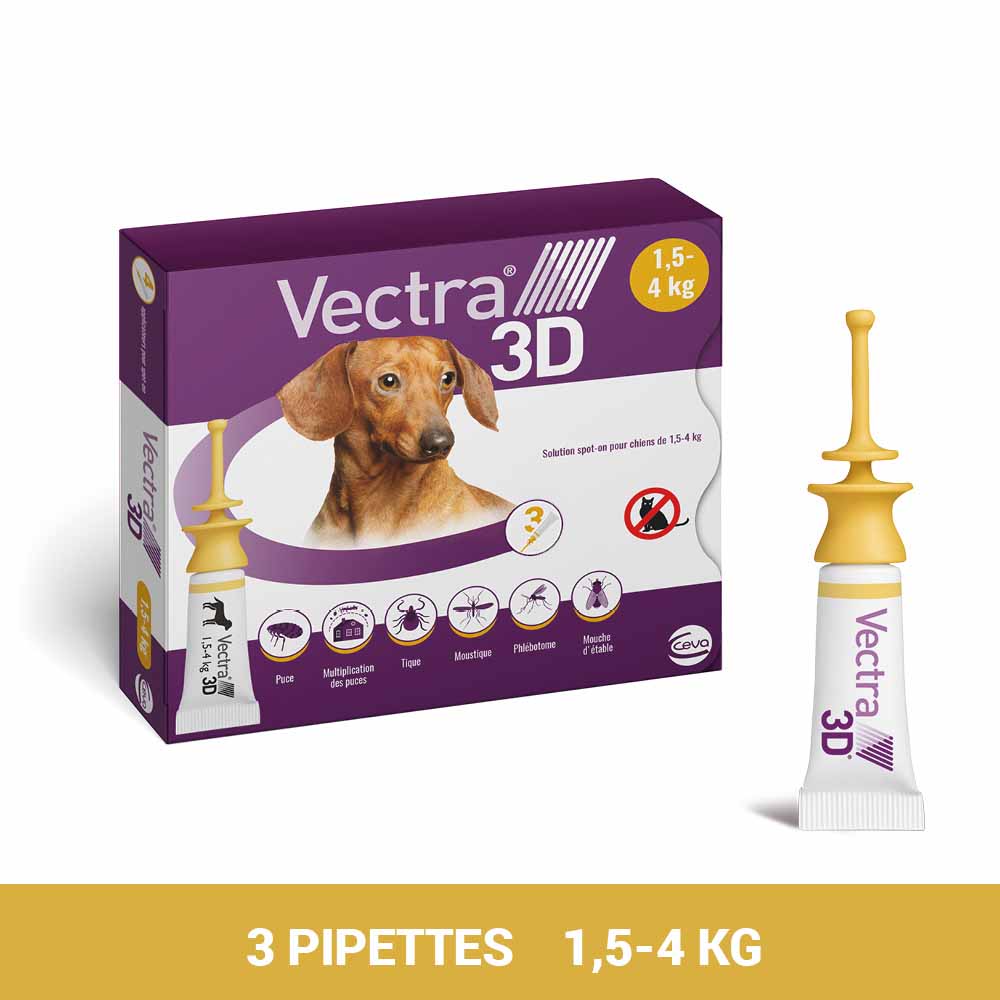 Vectra Spot-on solution for dogs 1.5-4 kg 3 pipettes