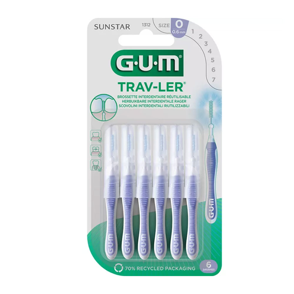 Gum Trav-ler Interdental Brushes 1312 Trav-ler 0,6mm X4 x6