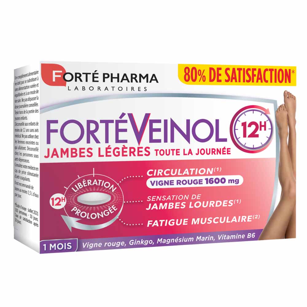 Forté Pharma Forté Veinol Red vine circulation and heavy legs 30 prolonged-release tablets