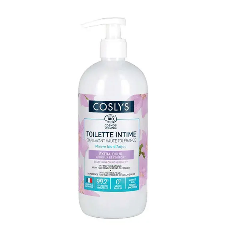 Coslys Intimate cleansing wash for sensitive skin organic mauve from Anjou 500