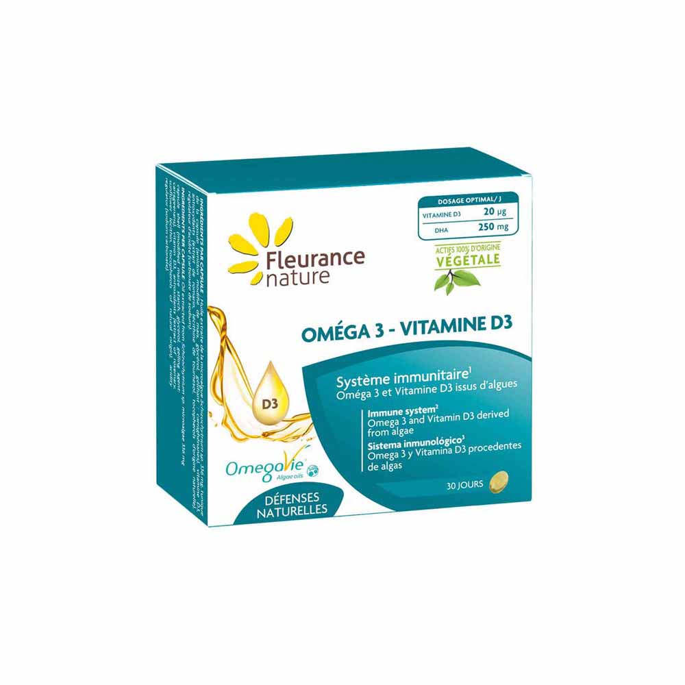 Fleurance Nature Omegas 3 and vitamin D3 30 capsules