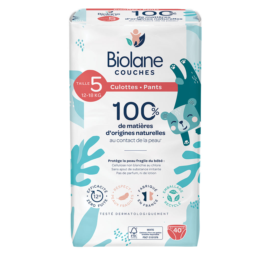 Biolane Diapers Size 5 12 - 18 kg x40