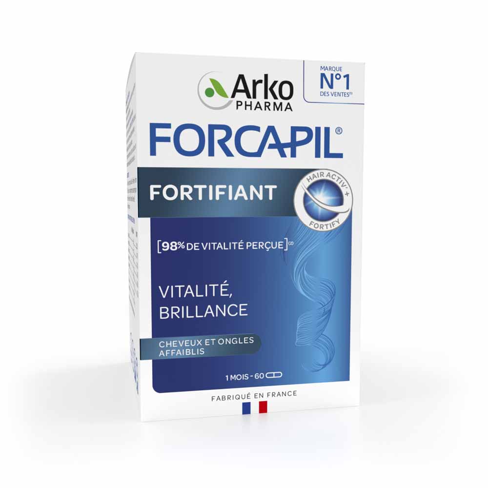 Arkopharma Forcapil Vitality and Shine Fortifying Treatment weakened hair and nails 60 capsules